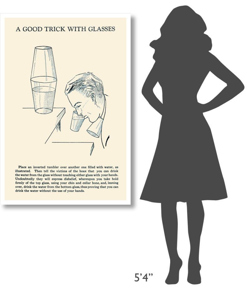 "A Good Trick with Glasses" Digital Paper Print by Retromagic, 31"x46"