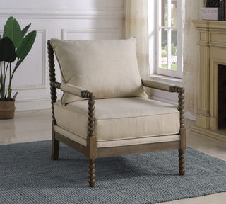 Cushion Back Accent Chair, Oatmeal