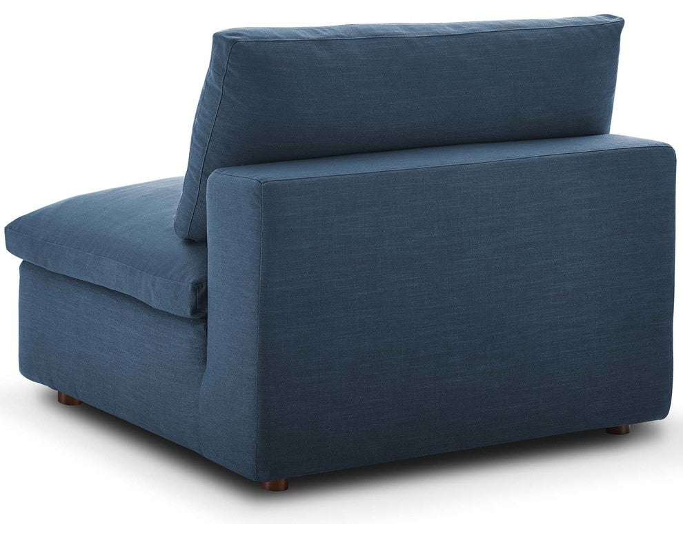 Commix Down Filled Overstuffed 4 Piece Sectional Sofa Set, Azure
