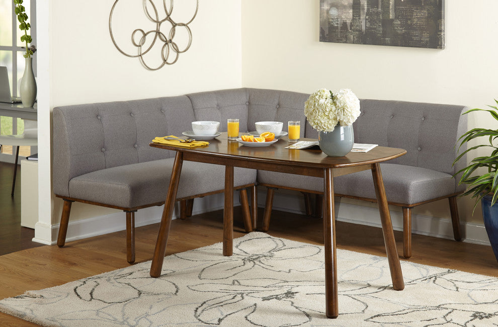 4-Piece Playmate Nook Dining Set, Gray