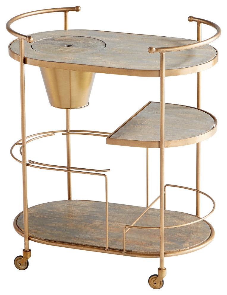 Full product shot on a uniform white background, showing the entire Barcraft Bar Cart (primary_product).