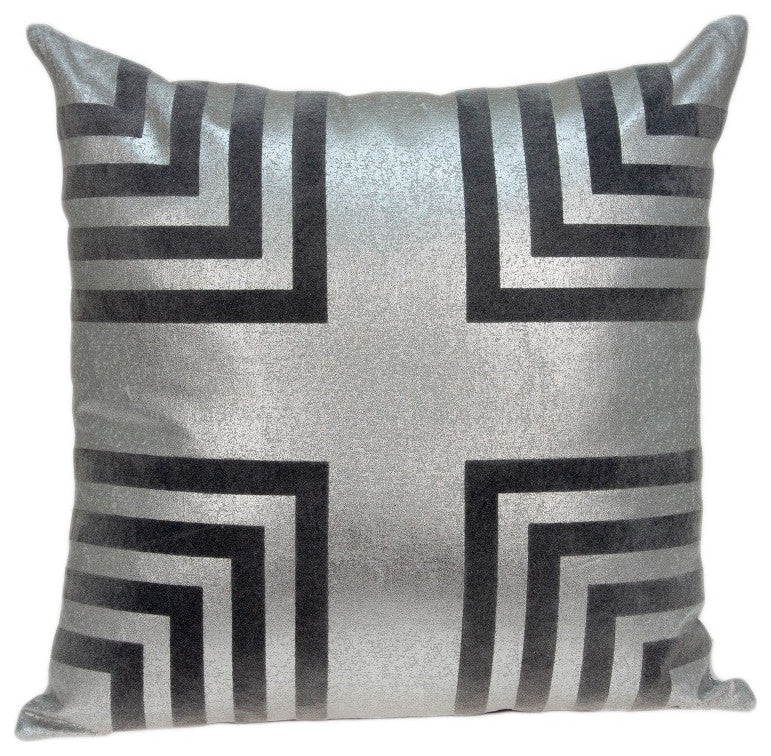 20" X 7" X 20"  Cool Gray Pillow Cover With Down Insert