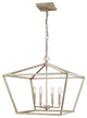 4-Light 23" Vintage White Pendant