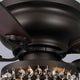 48 in. New Bronze Flush Mount Crystal Ceiling Fan with Light Kit and Remote