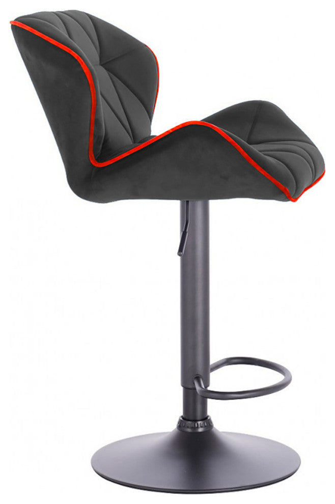 Modern Home Luxe Spyder Contemporary Adjustable Suede Barstool - Modern Comfort