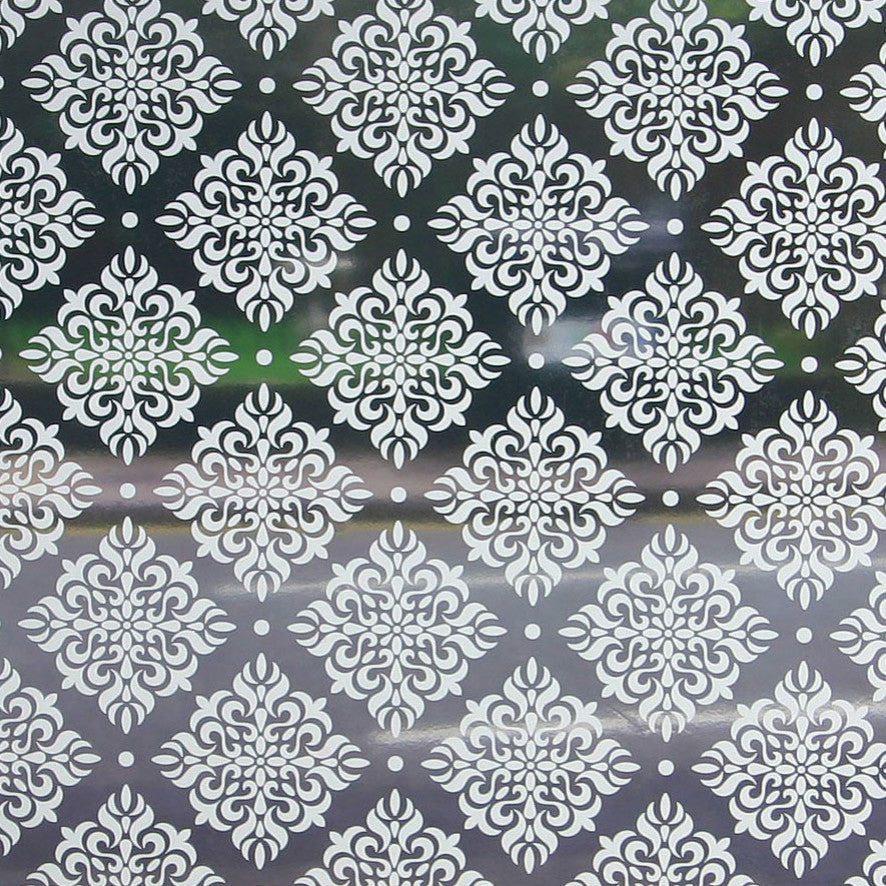 Damask Sheer Window Film, Large 48"x84"