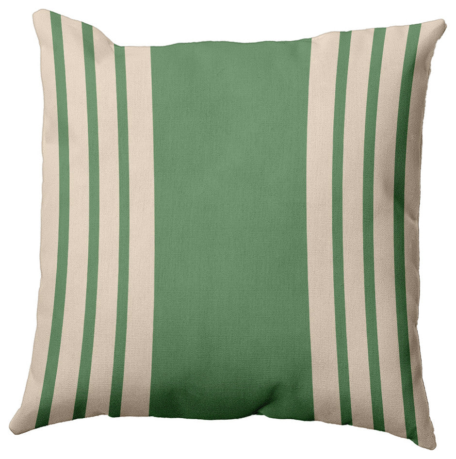 26"x26" Stripe Decorative Throw Pillow, Sage