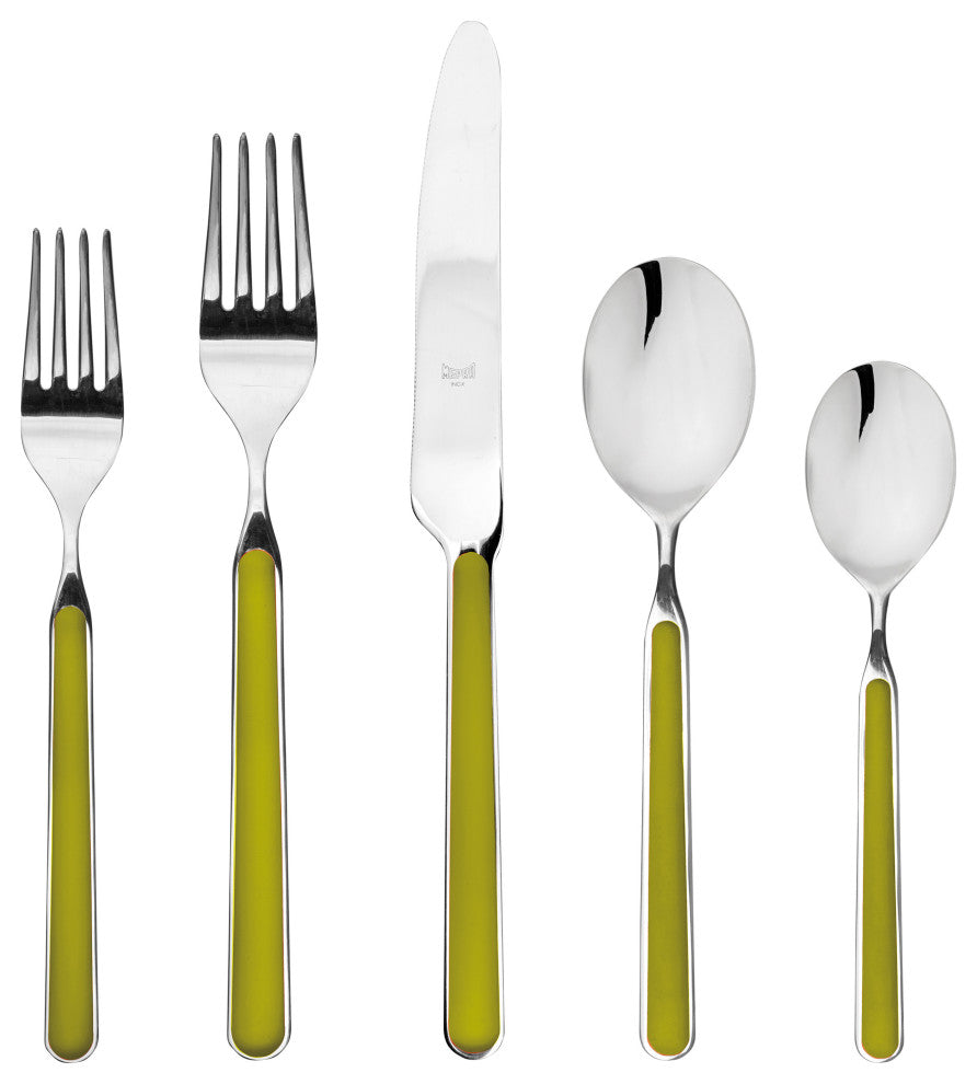 Fantasia Flatware, Olive-Green, 5-Piece Set