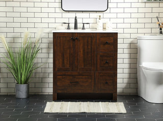 Home Living 19" Farmhouse Expresso-Light Bathroom Vanity