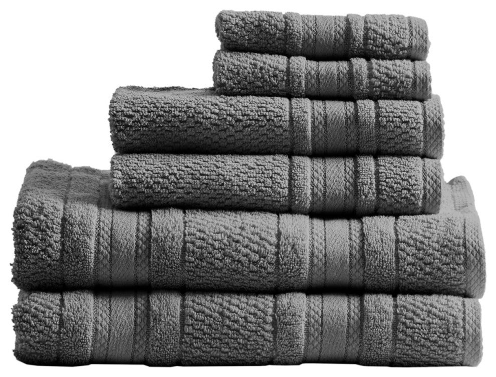 Madison Park Essentials Adrien Cotton Quick Dry Bath Towel 6 Piece Set