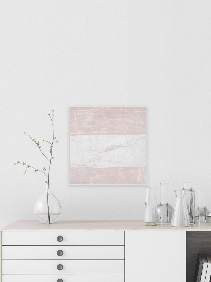 "Slow Movement" Floater Framed Painting Print on Canvas, 18x18
