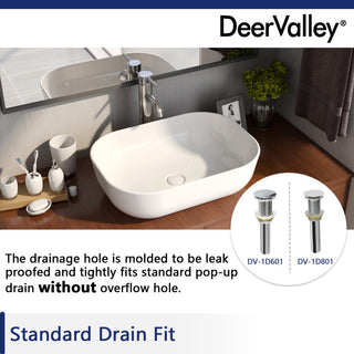 White Rectangular Ceramic Countertop Bathroom Vanity Vessel Sink