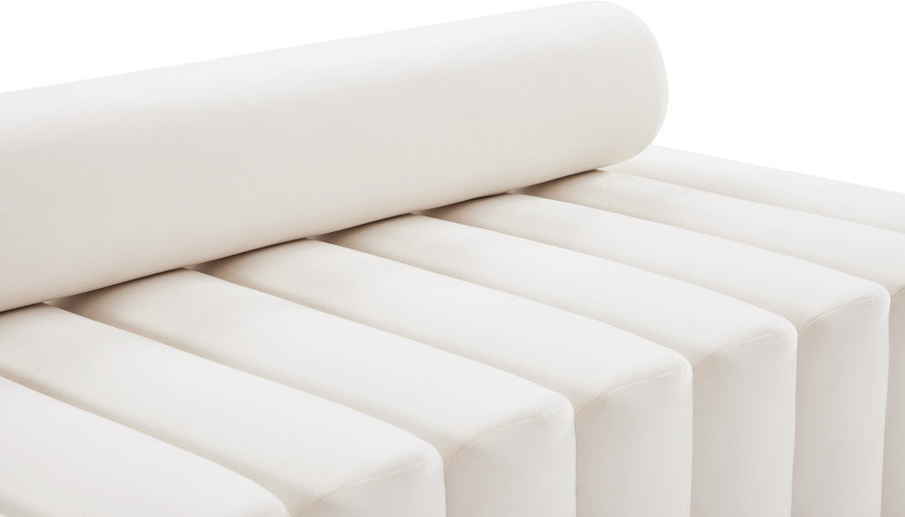 Melody Velvet Upholstered Chair, Cream, Sofa