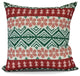 FairIsle, Geometric Print Outdoor Pillow, Red, 16" x 16"
