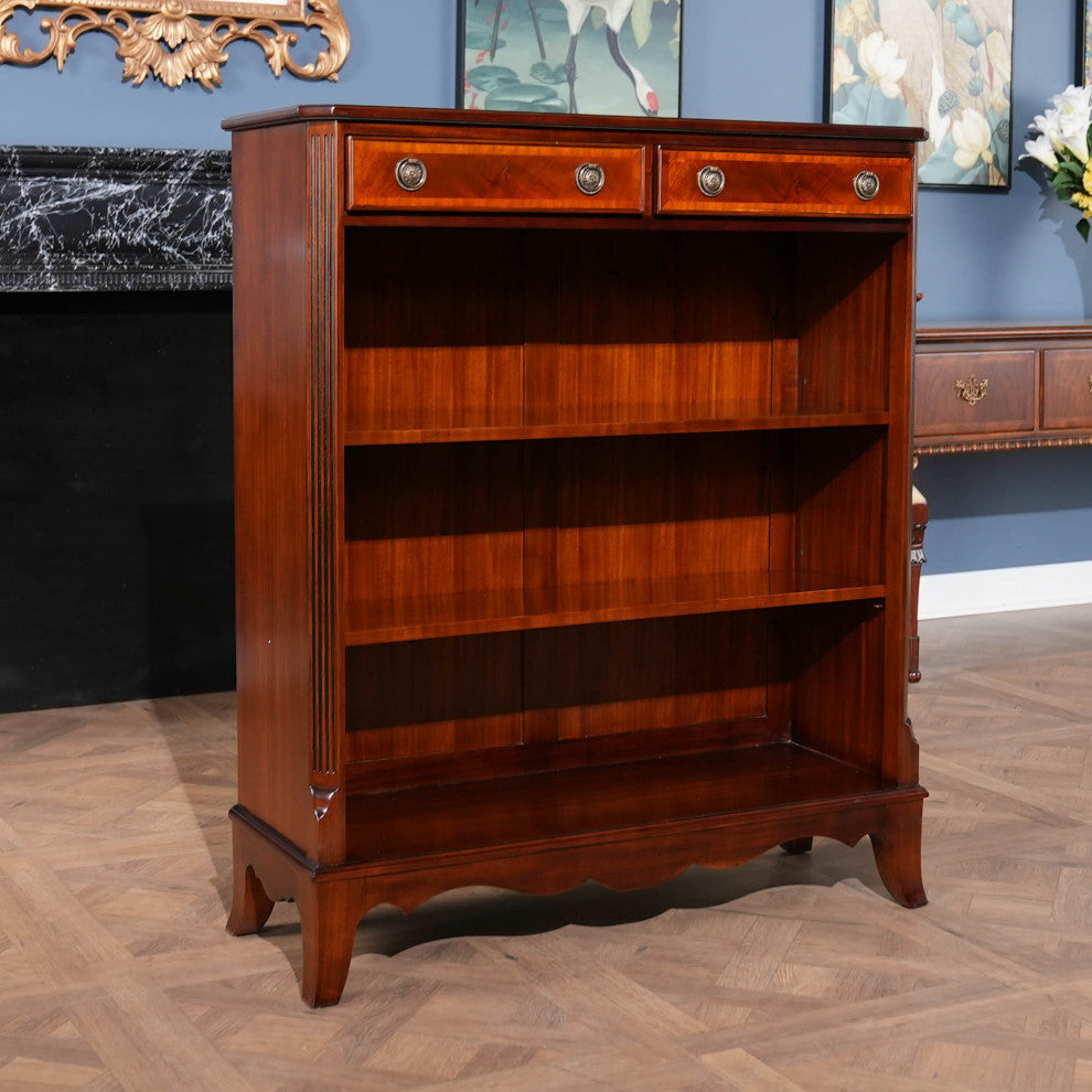 Banded Mahogany Bookcase
