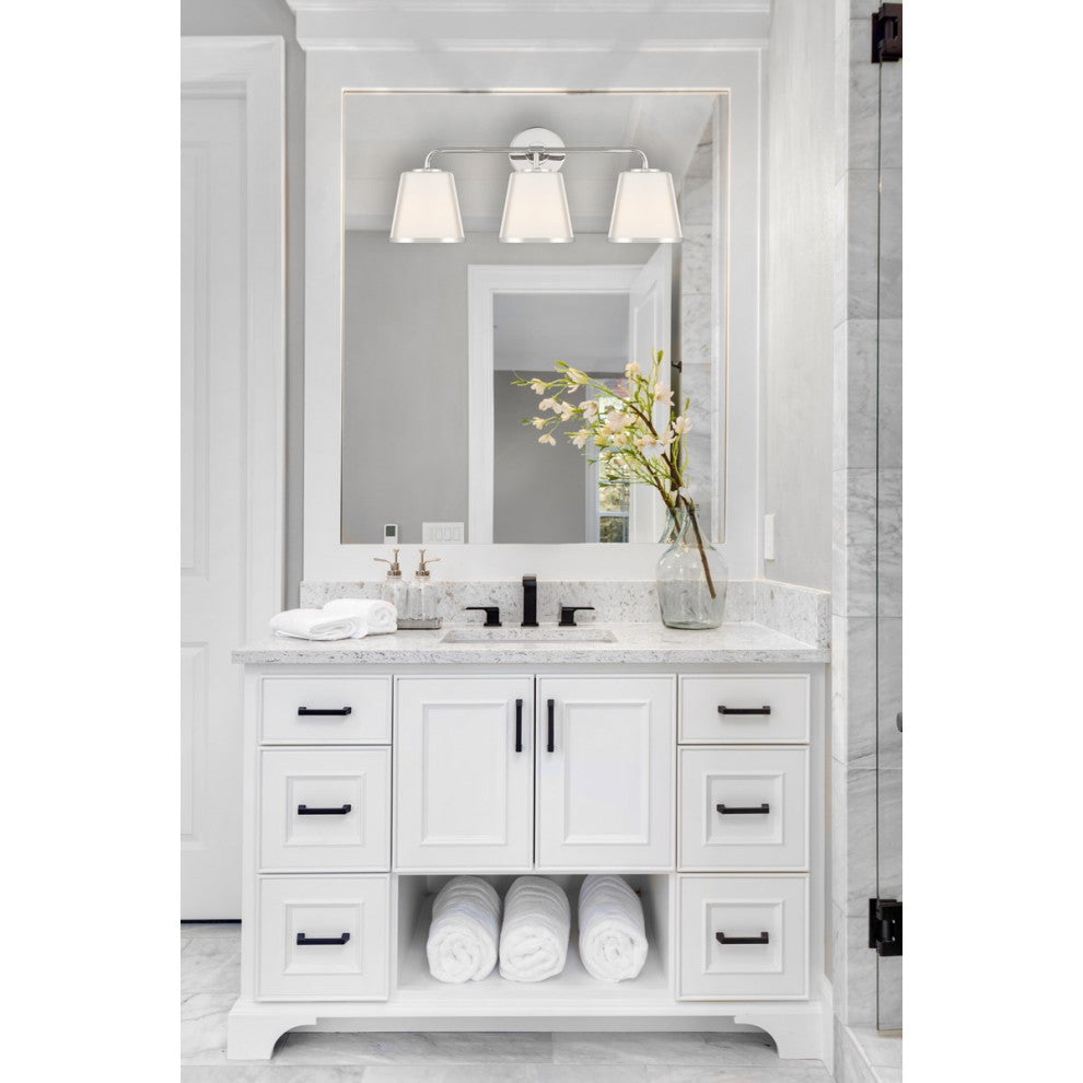 Crystorama Fulton 3 Light Bath Vanity FUL-913-PN, Polished Nickel