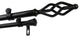 Vinci Double 13/16 inch dia. Curtain Rod, Black, 66-120"