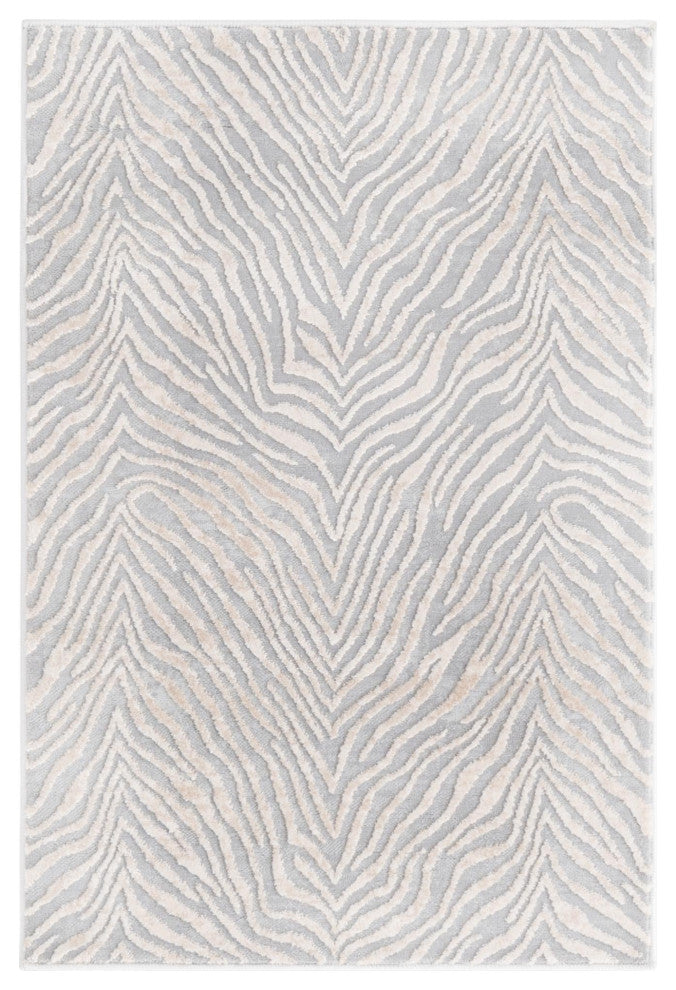 Unique Loom Meghan Finsbury Rug, Gray and Ivory, 2'x3'