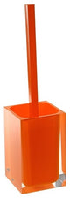 Modern Square Toilet Brush Holder, Orange