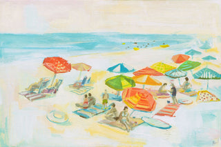 "Beach Diversity" Painting Print on Wrapped Canvas, 18"x12"