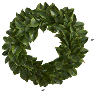 30" Magnolia Artificial Wreath