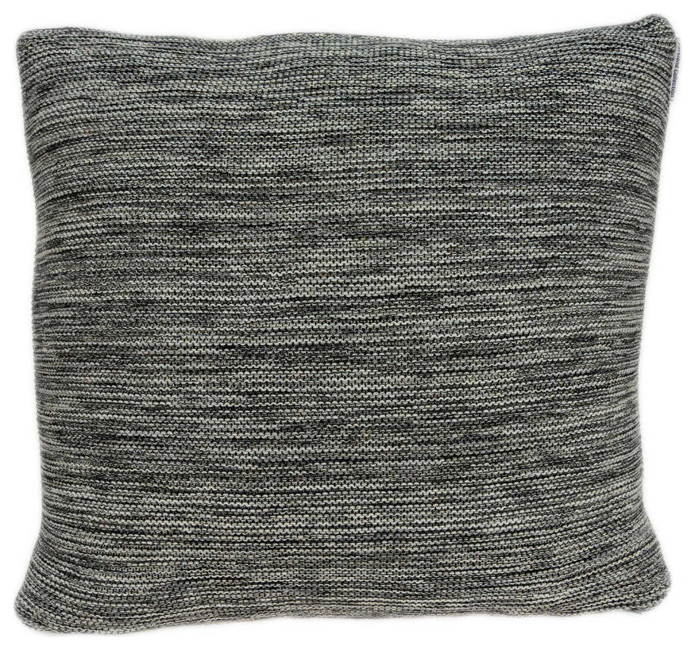 HomeRoots 20" x 7" x 20" Unique Transitional Gray Pillow Cover With Down Insert