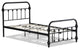 Durable Twin Size Wood Slats Steel Bed Frame