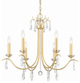 Crystorama Lighting Group ROL-18816 Rollins 6 Light 28"W Crystal - Antique Gold
