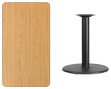 Dyersburg 24"x42" Rectangular Natural Laminate Table Top With 30" Round Base