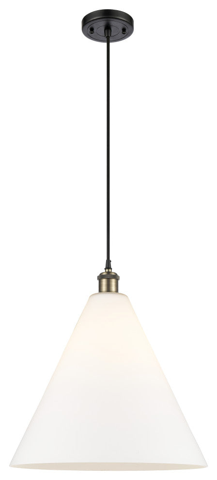 Innovations 516-1P-BAB-GBC-161 1-Light Pendant, Black Antique Brass
