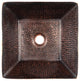 14" Square Hand Forged Old World Copper Vessel Sink