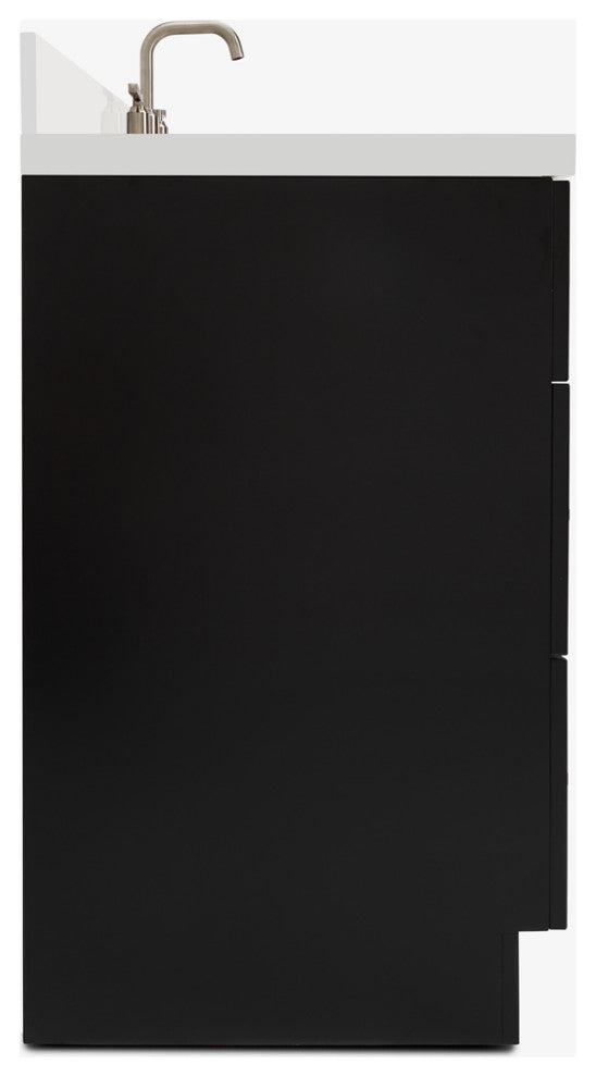 Ariel Hamlet 43" Rectangle Sink Bath Vanity, 1.5" White Quartz