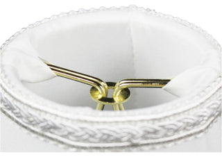 Down  Scallop Stretch Clip-on Candelabra Lampshade, White