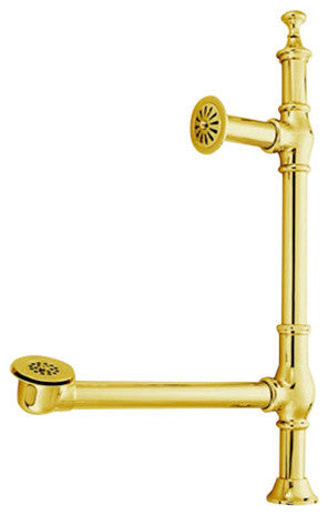 Kingston Brass Tub Drain, Polished Brass