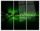 "Blurred Bright Green Lights" Photo Metal Wall Art, 3 Panels, 36"x28"