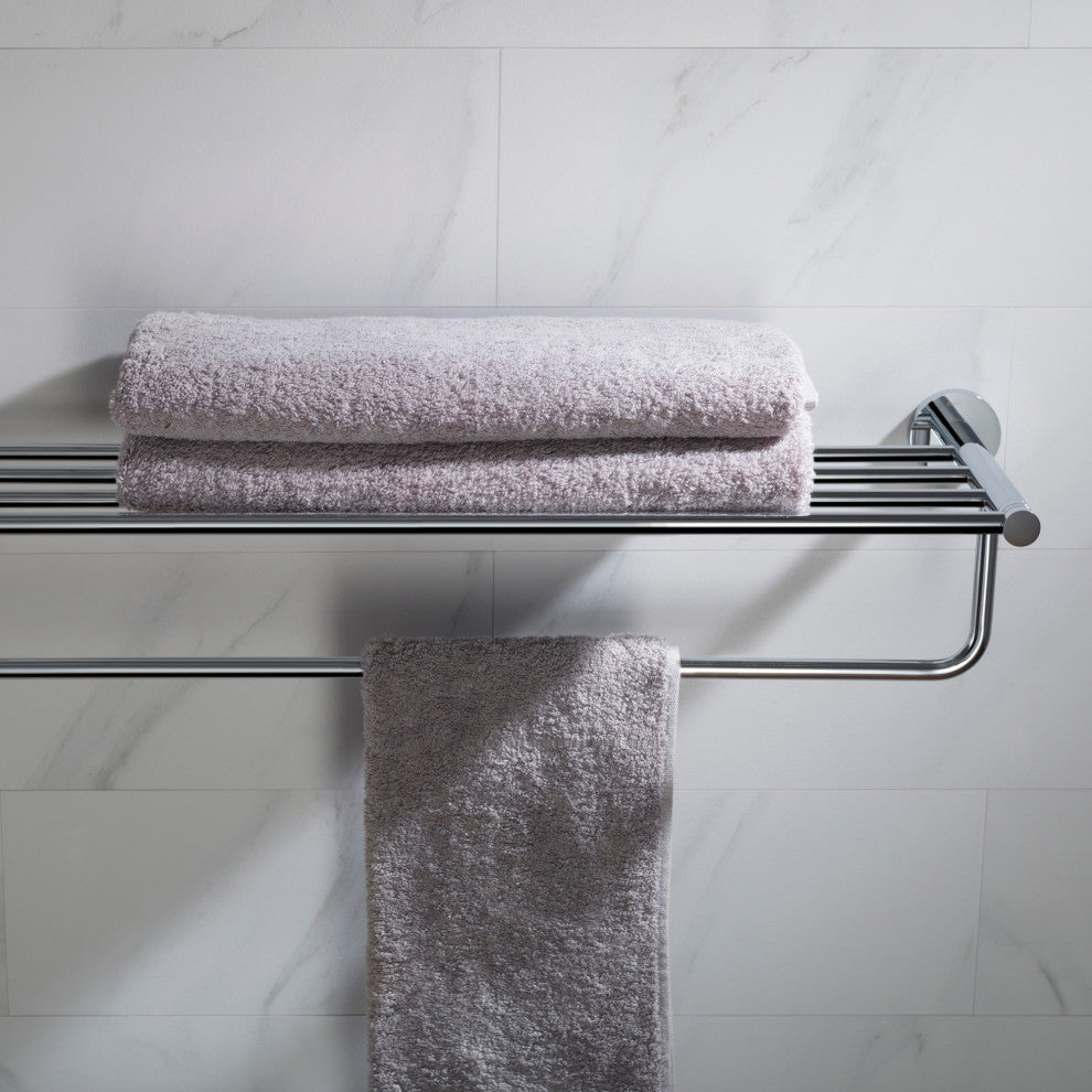 Elie Bathroom Shelf with Towel Bar, Chrome