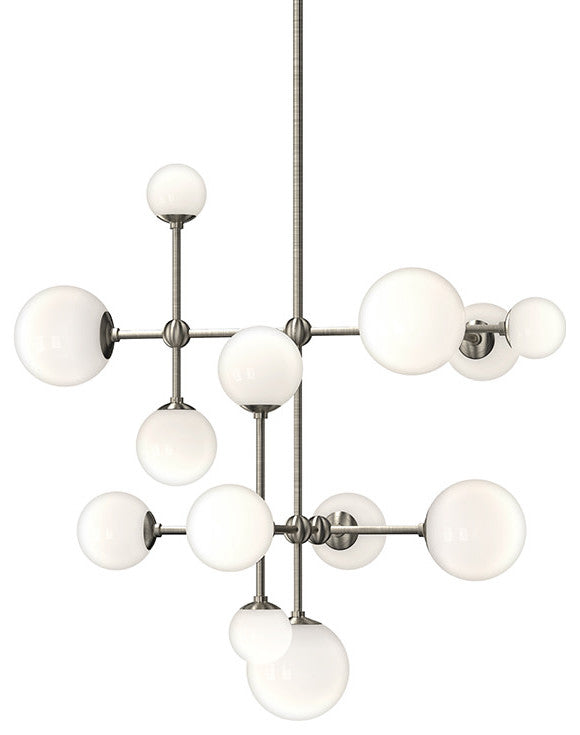Sonneman 2064 Sabon 13 Light 29"W LED Abstract Pendant - Satin Nickel
