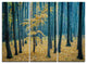 "Dense Autumn Beach Forest" Oversized Forest Metal Wall Art, 3 Panels, 36"x28"