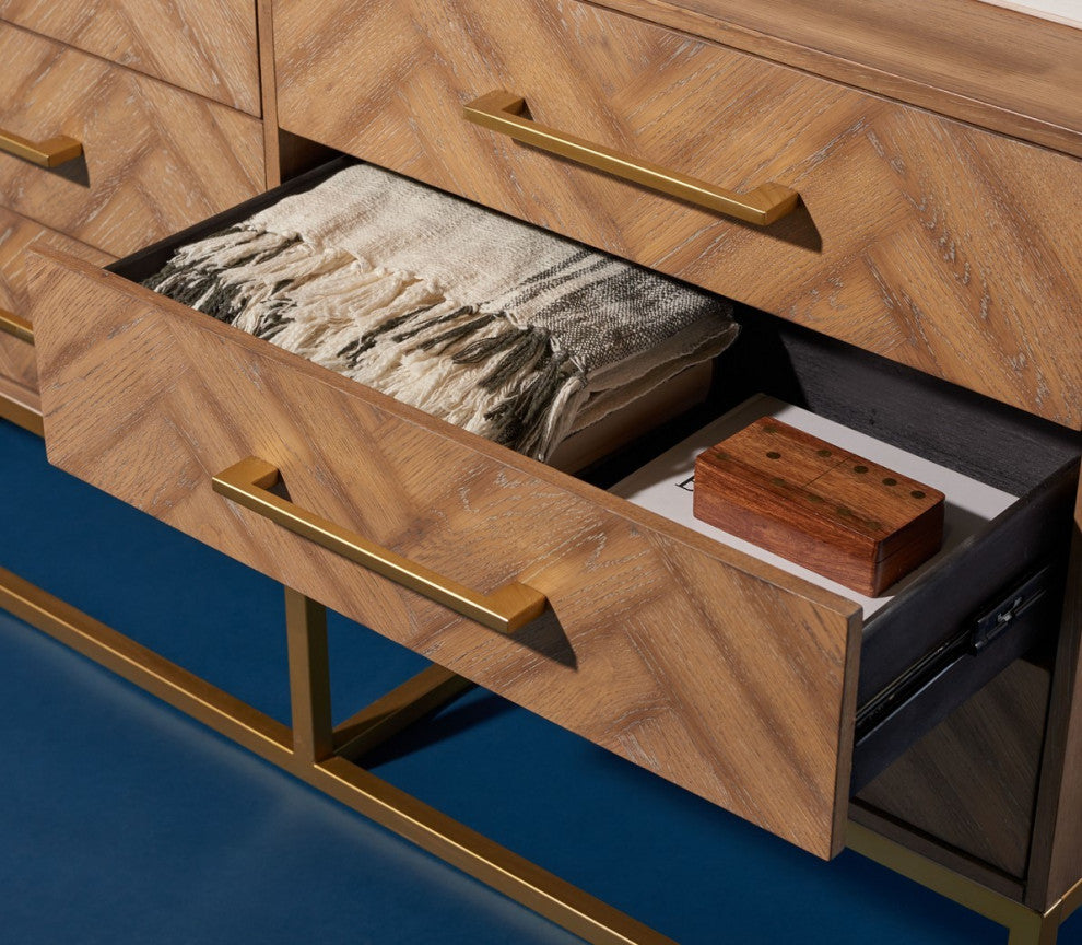 Safavieh Couture Estelle Dresser, Rustic Oak