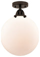 Beacon Semi-Flush Mount, Oil Rubbed Bronze, Matte White, Matte White