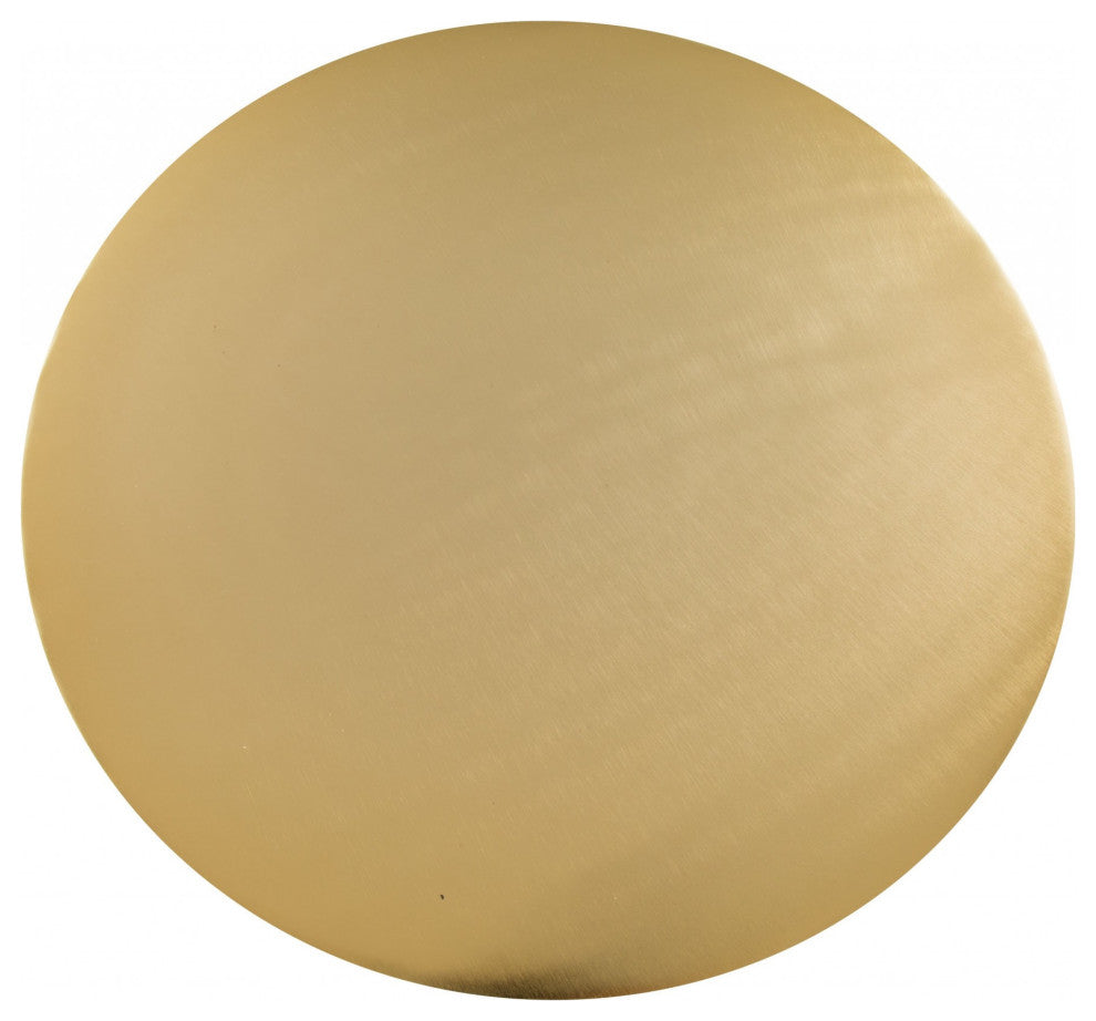 Gold and White Pedestal Side or Accent Table