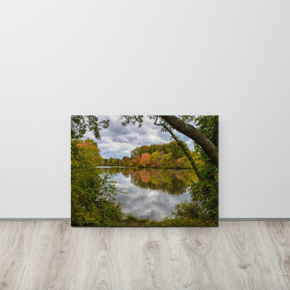 Lost in Autumn Color Landscape Photo Canvas Wall Art Print, 18" X 24"