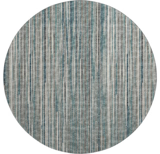 Premium Machine Washable Mayfield AMF31 Peacock 8' x 8' Round Rug