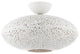 Livex Lighting Charlton 1 Light White With Brushed Nickel Accents Semi-Flush