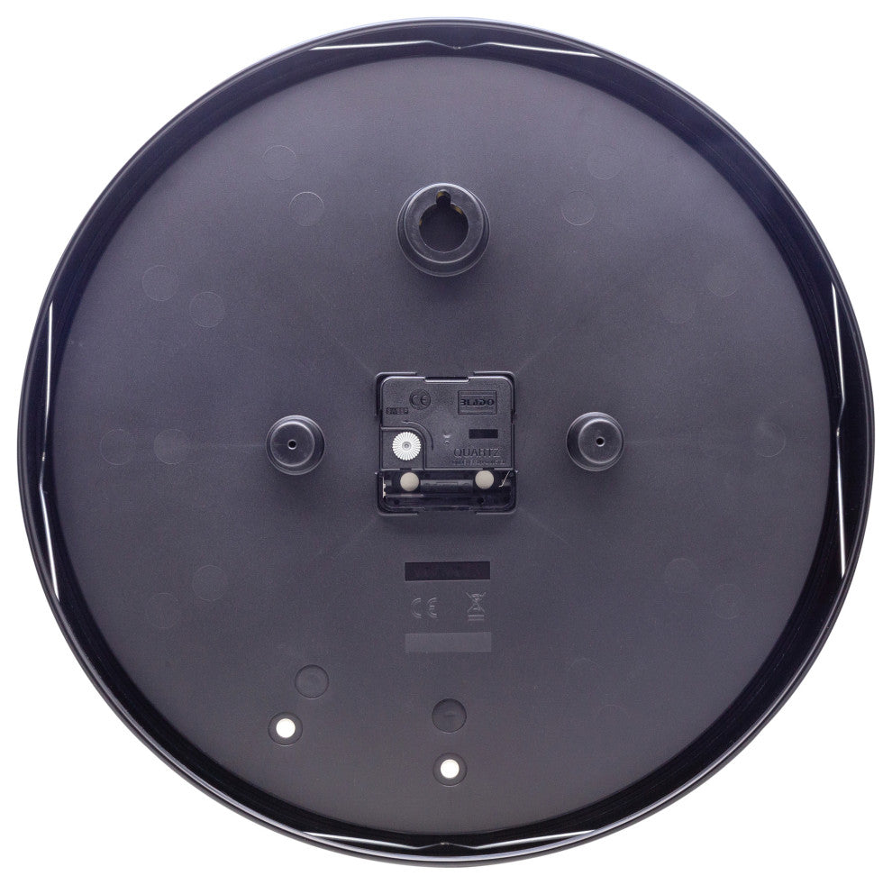 NeXtime Luminous Metal and Glass Wall Clock, Black