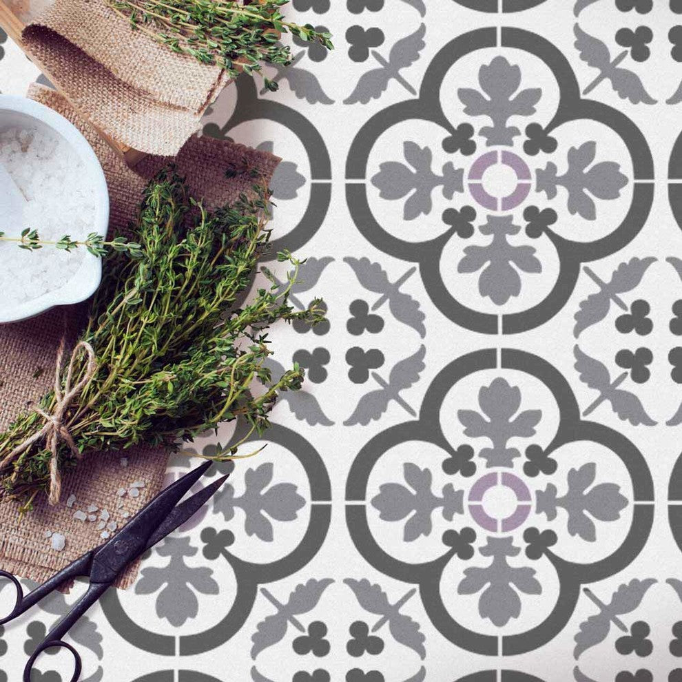 Felicity Tile Stencil - DIY Faux Tiles - Cement Tile Stencils, Large