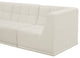 Relax Velvet Upholstered 4-Piece L-Shaped Modular Sectional, Cream