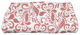 Aurora, Floral Print Bath Towel, Coral