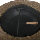 GDF Studio Taylor Outdoor Natural Stone Fire Pit