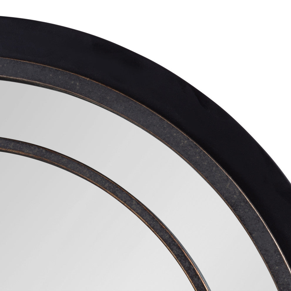 Audubon Framed Arch Mirror, Black 24x36